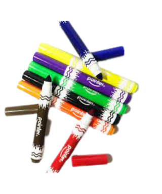 MARCADORES LAVABLES POINTER DOBLE TRAZO 8 UNIDADES