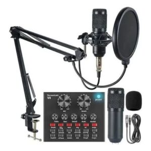 INTERFACE DE AUDIO MAS MICROFONO TIPO ESTODIO CONDENSADOR