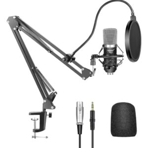 MICROFONO CONDENSADOR CON ACCESORIOS TIPO ESTUDIO