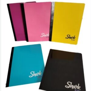CUADERNO SHARK 1LINEA, DOBLE LINEA Y CUADRICULADO 100HOJAS UNICOLOR