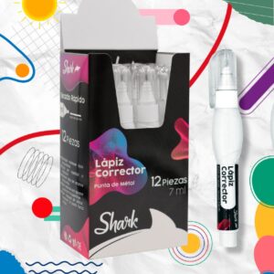 CORRECTOR LIQUIDO TIPO LAPIZ 7ML SHARK